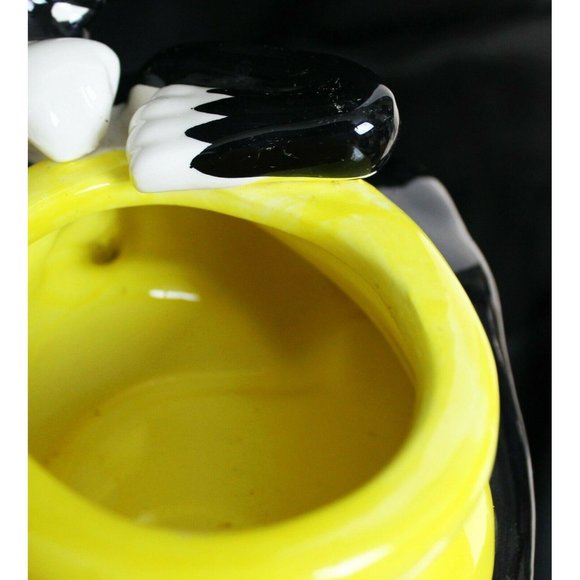 '02 Warner Bros Looney Tune Sylvester Cat Tweety Bird Flower Pot Planter Ceramic - Picture 9 of 12